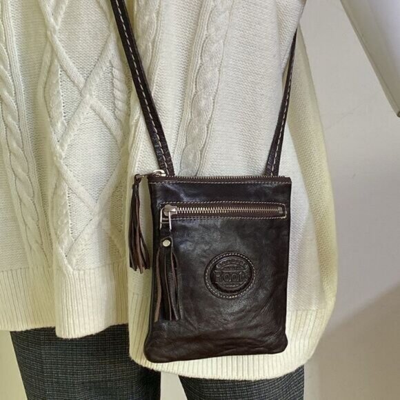 Roots Leather Mini Crossbody Festival Bag - Picture 3 of 12